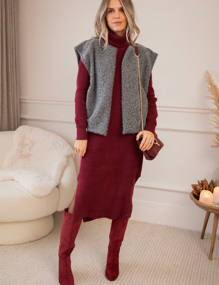Caroll Bordeaux - Sweater Dress