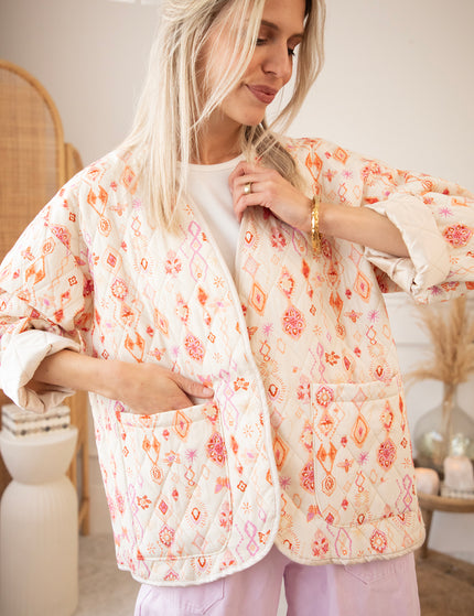 Botanical Quilt Beige/Pink - Jacket