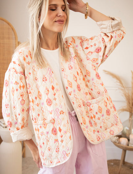 Botanical Quilt Beige/Pink - Jacket