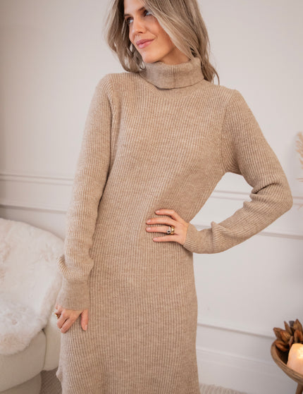 Caroll Taupe - Sweater Dress