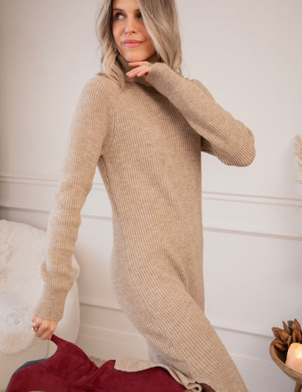 Caroll Taupe - Sweater Dress