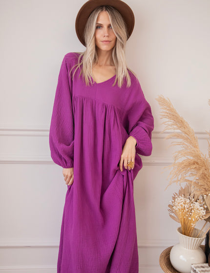 Maud Tetra Purple - Maxi Dress