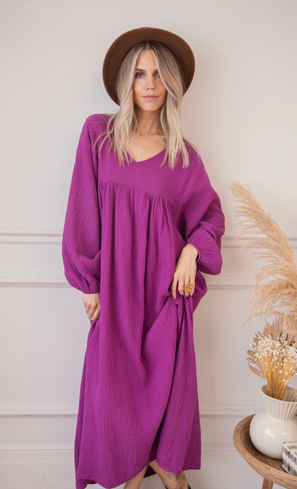 Maud Tetra Purple - Maxi Dress