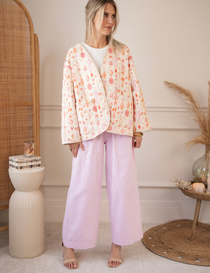 Botanical Quilt Beige/Pink - Jacket