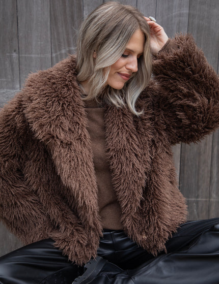 Lexi Faux Fur Brown - Jacket
