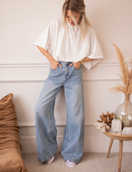 Piper Palazzo Long Blue - Jeans
