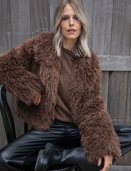 Lexi Faux Fur Brown - Jacket