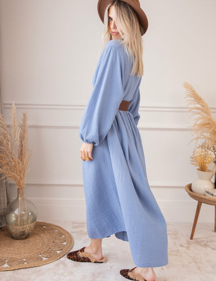 Maud Tetra Dusty Blue - Maxi Dress