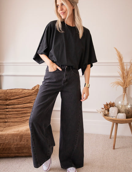 Piper Palazzo Black - Jeans