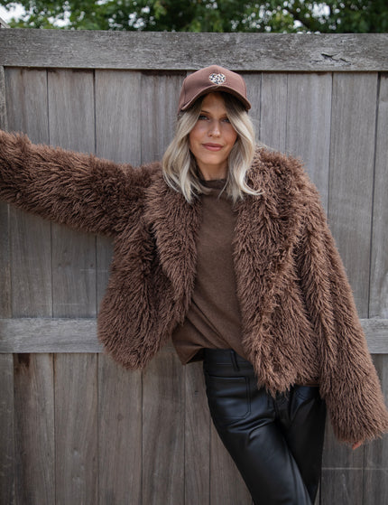 Lexi Faux Fur Brown - Jacket
