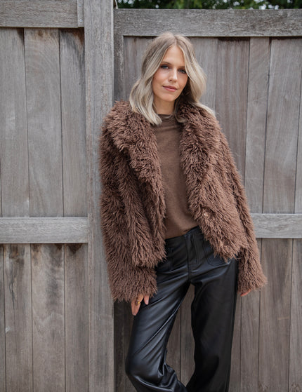 Lexi Faux Fur Brown - Jacket