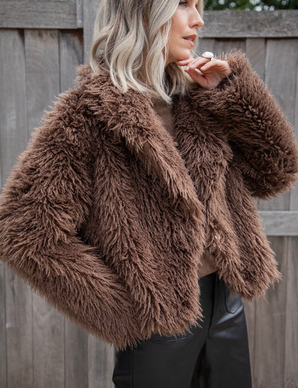 Lexi Faux Fur Brown - Jacket
