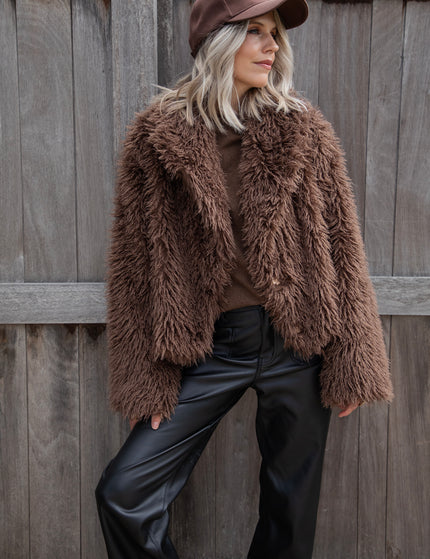 Lexi Faux Fur Brown - Jacket