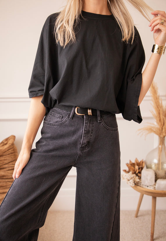 Piper Palazzo Black - Jeans