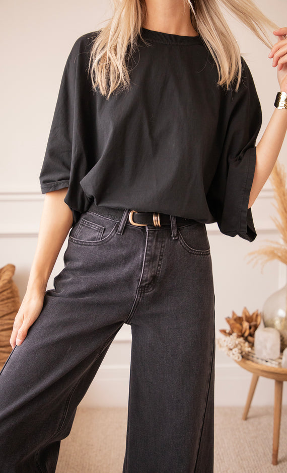 Piper Palazzo Black - Jeans