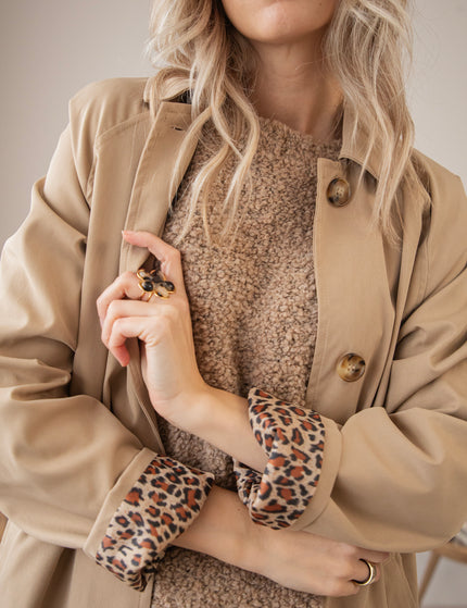 Classy Outside, Wild Inside Beige - Coat