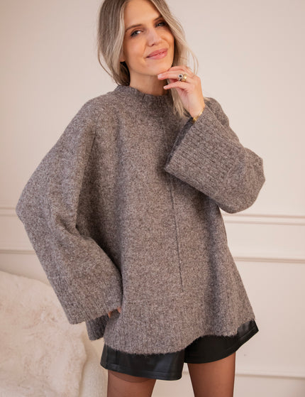 Odile Dark Brown - Sweater Dress