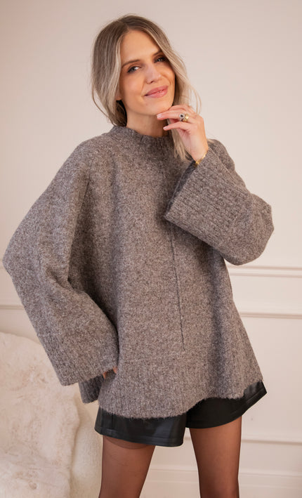 Odile Dark Brown - Sweater Dress