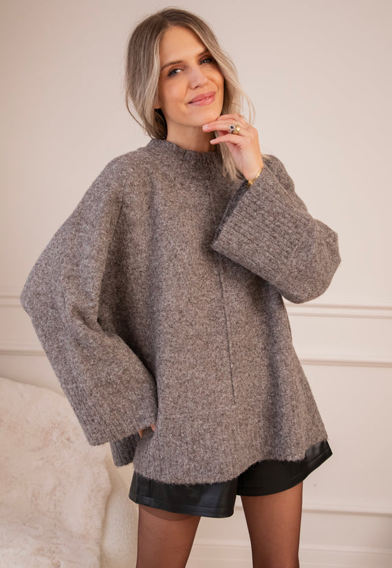 Odile Dark Brown - Sweater Dress