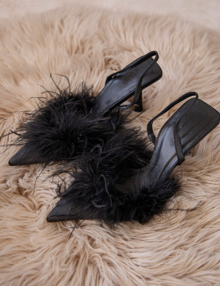 Pretty Plumes Black - Heels