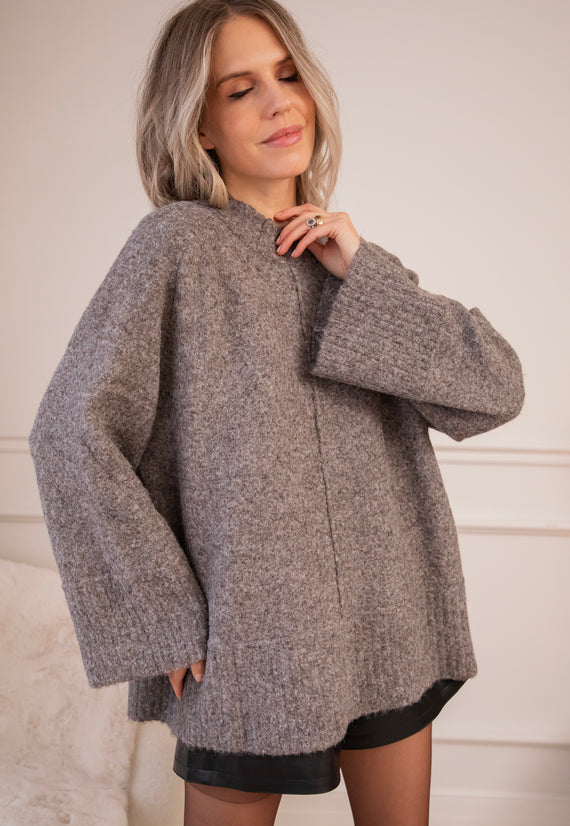 Odile Dark Brown - Sweater Dress