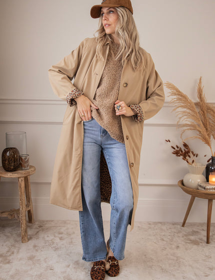 Classy Outside, Wild Inside Beige - Coat