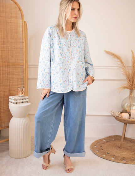 Blooming Quilt Soft Blue/Pink - Jacket