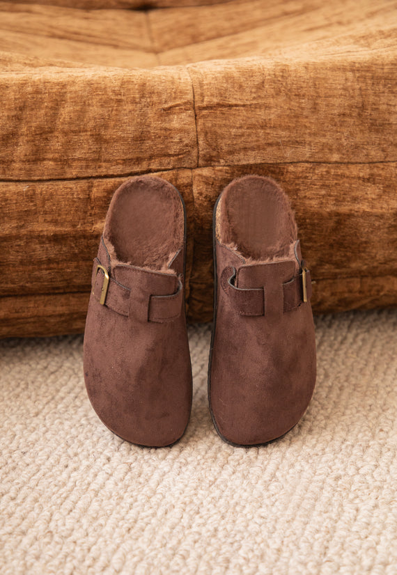 Cozy Buckle Clogs Choco - Flats