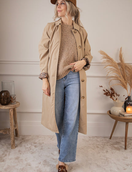 Classy Outside, Wild Inside Beige - Coat