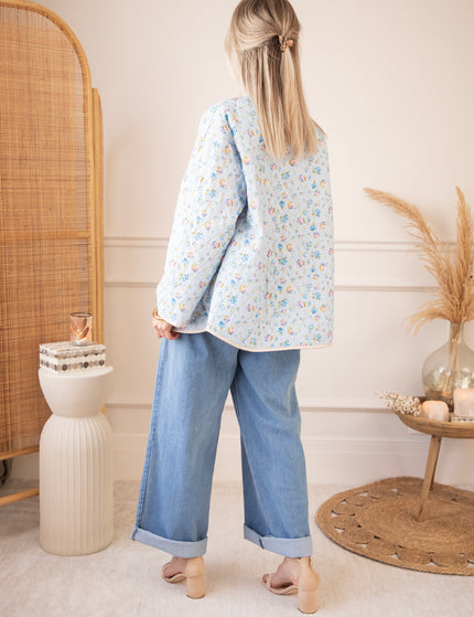 Blooming Quilt Soft Blue/Pink - Jacket