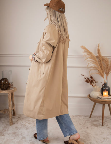 Classy Outside, Wild Inside Beige - Coat