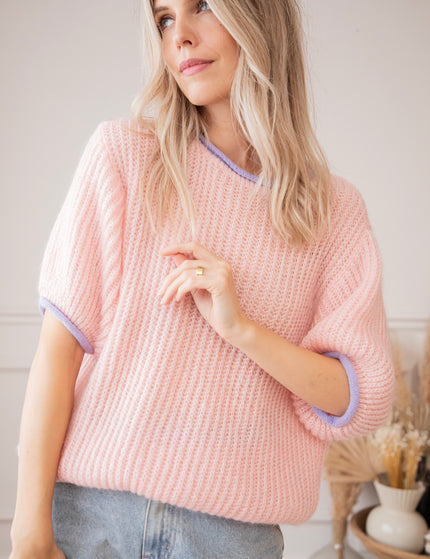 Bridget Soft Pink/Lila - Cardigan