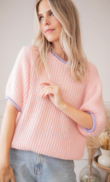 Bridget Soft Pink/Lila - Cardigan