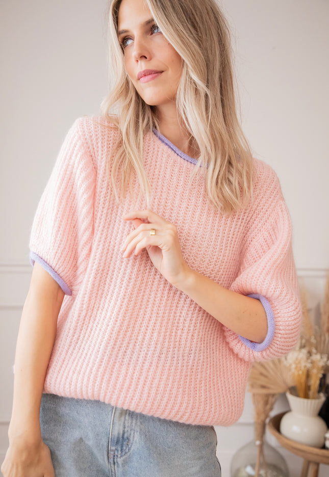 Bridget Soft Pink/Lila - Cardigan