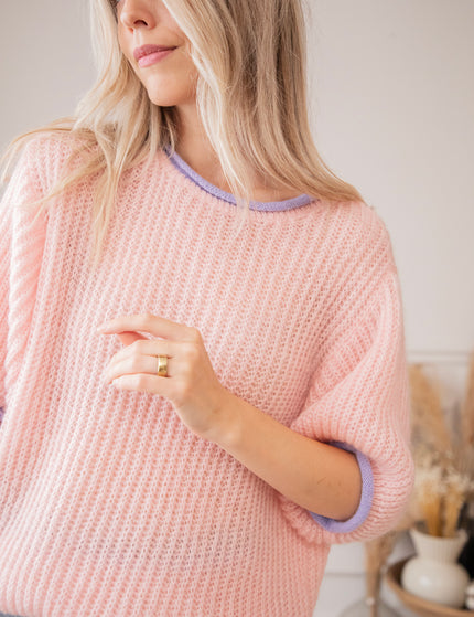 Bridget Soft Pink/Lila - Cardigan