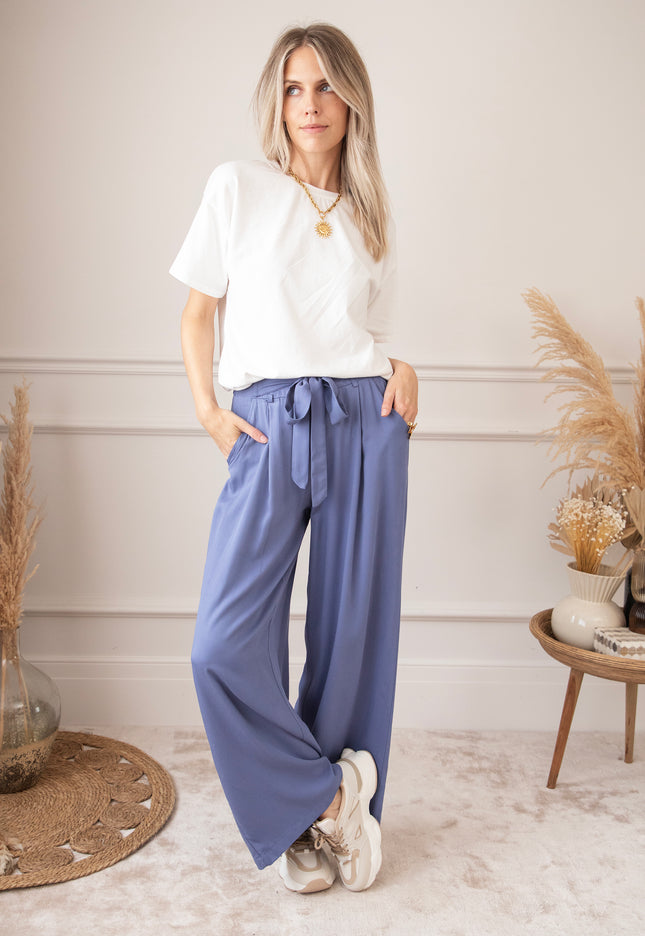 Smooth Simone Dusty Blue - Broek