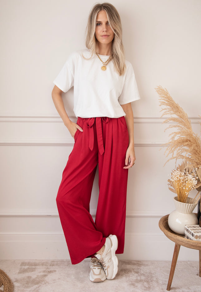 Smooth Simone Red - Pants