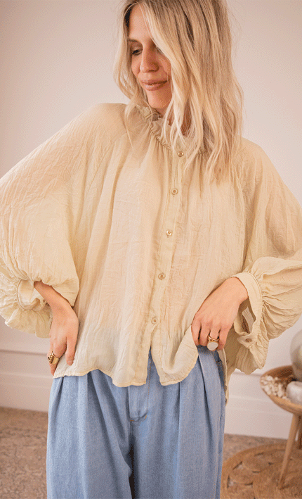 Bluse - Breezy Moments - Creme
