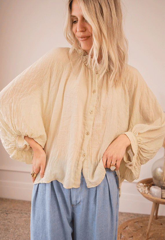 Breezy Moments Cream - Blouse
