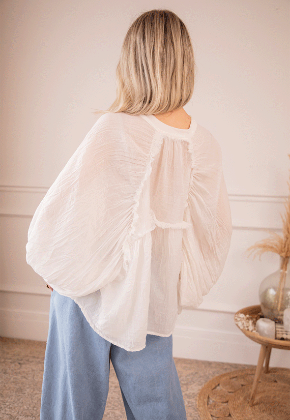 Breezy Moments White - Blouse