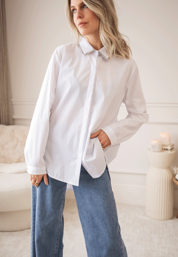 Collar Glow White - Blouse