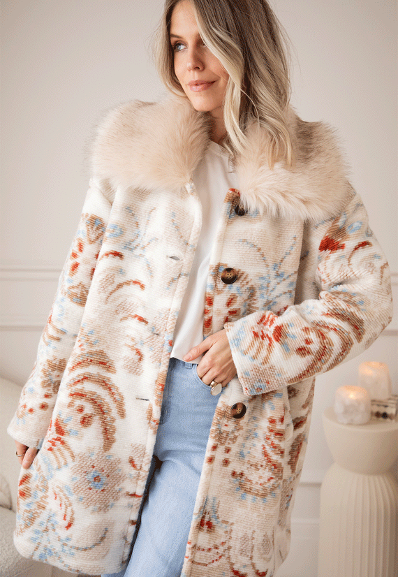 Fiora Beige/Baby Blue - Jas