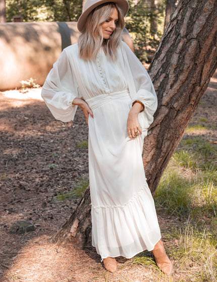 Matilda Off White - Maxi Jurk