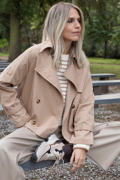 Short Trench Camel - Jacket - ellemilla