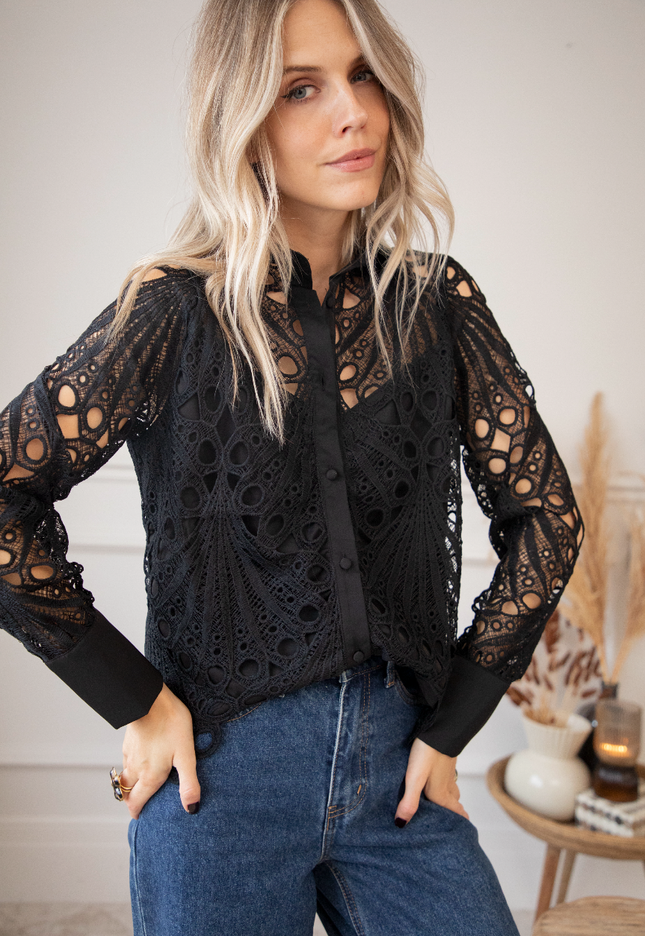 Lace Lynn Black - Blouse