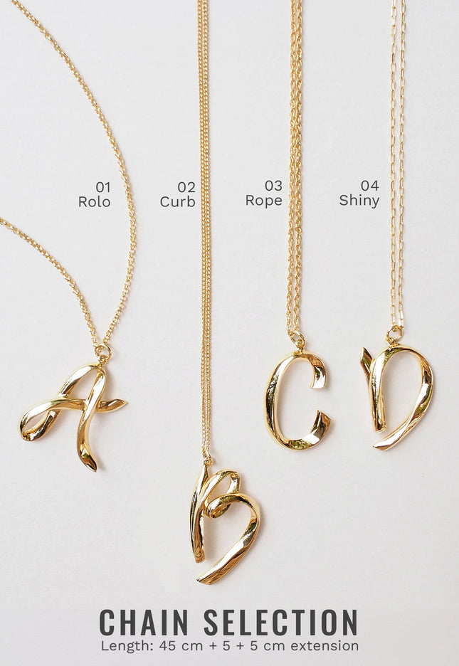 Alphabet U Gold - Ketting - ellemilla