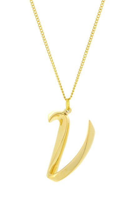 Alphabet V Gold - Ketting - ellemilla