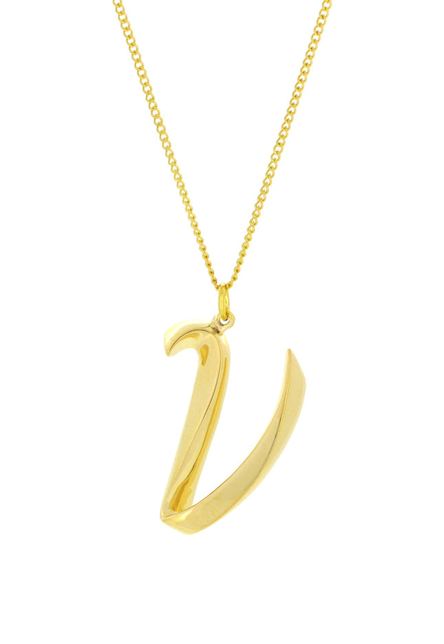 Alphabet V Gold - Ketting - ellemilla