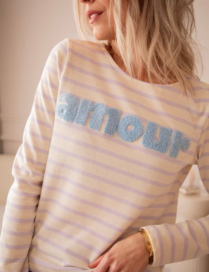 Amour Stripes Lila/Blue - Longsleeve - ellemilla