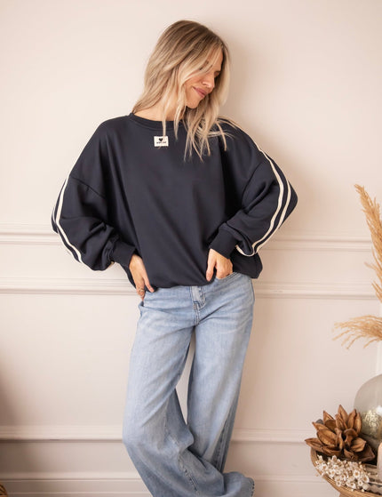Amour Vintage Navy - Sweater - ellemilla